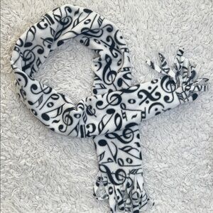 Music Scarf Black White Reversible Musical Teacher Gifting